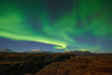 Wall Mural - northern light (aurora), icelnad