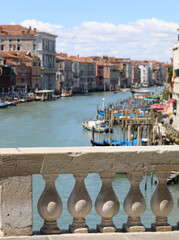 Wall Mural - View of Grand Canal of Venice during lockdown without tourists and people