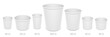 © vinap - Set of vector realistic blank disposable ice cream buckets, cups and bowls. Different sizes of paper open empty food containers mockup.