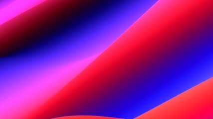 Poster - Abstract colorful wavy background in bright blue, yellow and purple color. Modern colorful wallpaper. Seamless loop animation. 3d rendering.