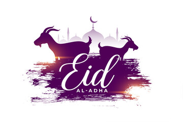 eid al adha religious festival of bakrid card design