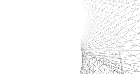 abstract architecture background digital 3d illustration