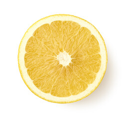 Poster - Half or slice of fresh ripe white grapefruit
