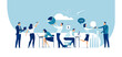 © bizvector - Team cooperation concept. Business vector illustration.