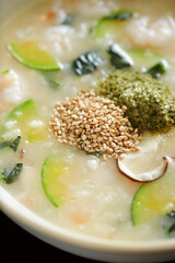 Poster - Mushroom and Vegetable Rice Porridge 