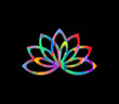 colorful lotus flower logo