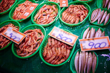 Wall Mural - fresh seafood at the market