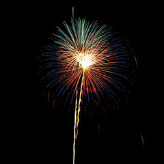 fireworks in the night sky