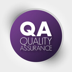 Poster - qa - quality assurance acronym, business concept background