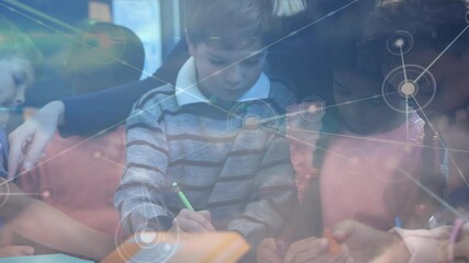 Poster - Animation of network of connections over schoolchildren