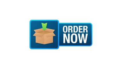 Poster - Order now for marketing design. Web, graphic, banner. Website icon symbol. Website template. Motion graphics.