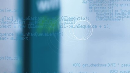 Poster - Animation of globe and data processing over handshake