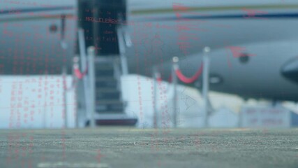 Poster - Animation of globe and data processing over handshake