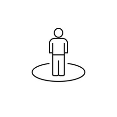 Poster - position icon in flat style, vector illustration