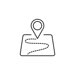 Poster - GPS Tracking icon in flat style, vector illustration