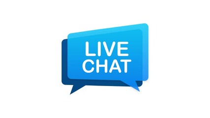 Sticker - live chat speech bubbles concept. Motion graphics.