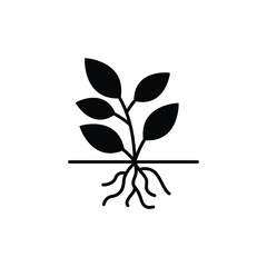 Wall Mural - plant root logo icon design template vector