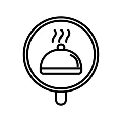 Sticker - Restaurant Vector Line Icon Design