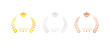 Gold and silver and bronze medal icon set / prize / prize / rank / ranking set