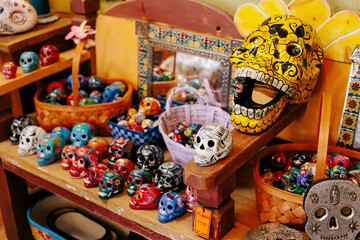 souvenir shop in the market/day of the dead 