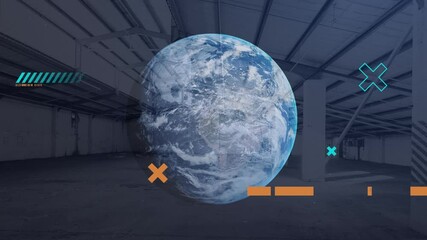 Poster - Animation of globe and statistics processing and warehouse
