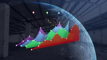 Poster - Animation of globe and statistics processing and warehouse