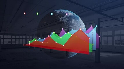 Poster - Animation of globe and statistics processing and warehouse