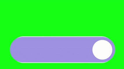 Poster - Slider or power button on a green background. 3d rendering animation.