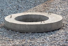 Reinforced Concrete Manhole Cover For The Well.