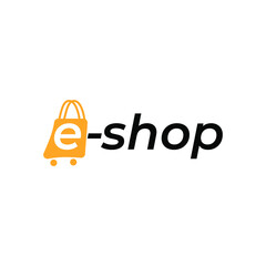 Wall Mural - e- shop and online shop logo icon symbol design