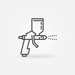 Poster - Vector Spray Paint Gun outline concept minimal icon