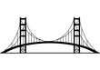 Golden gate bridge silhouette. Vector illustration.