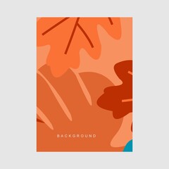 Wall Mural -  wallpapers with tropical leaves and plants in minimal simple.Vector abstract backgrounds .banners, posters, cover design templates, social media stories.