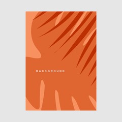 Wall Mural -  wallpapers with tropical leaves and plants in minimal simple.Vector abstract backgrounds .banners, posters, cover design templates, social media stories.