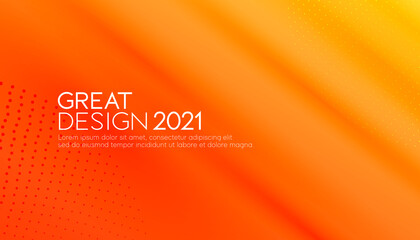 Poster - Abstract orange background with space. Modern striped futuristic design background.