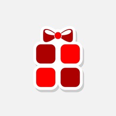 Poster - Simple Red Gift Box icon