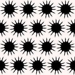 Poster - Repeated blot pattern. Vector black seamless blots ornament.