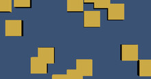 Render With Yellow Cubes On A Blue Background