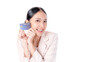 © suphaporn - Business Asian woman showing credit card for payment shopping online , paying by credit card online shopping  e-commerce telemarketing concept