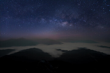 Wall Mural - colorful night sky with stars. background with galaxy.