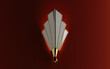 © ADDICTIVE STOCK - Art Deco style lamp on brown wall.