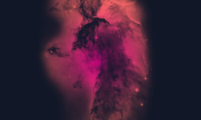 Wall Mural - space background with realistic nebula and galaxy