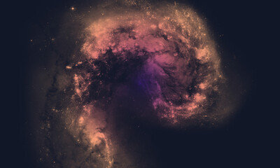Wall Mural - space background with realistic nebula and galaxy
