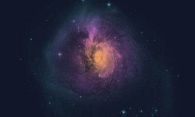 space background with realistic nebula and galaxy