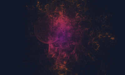 Wall Mural - space background with realistic nebula and galaxy