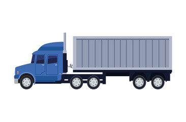 Canvas Print - logistic trailer truck