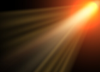 Poster - Sun beam shining effect on dark background