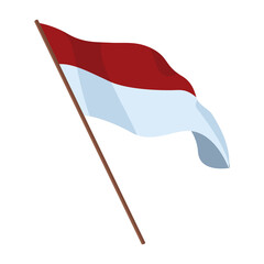 Poster - indonesia flag waving