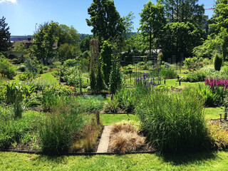 Landscape of the Botanical Garden St. Gallen or Landschaft des Botanisches Garten St. Gallen, Schweiz (The Botanical Garden in Saint Gall, Switzerland)