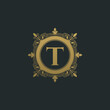 Artistic letter T vector logo design